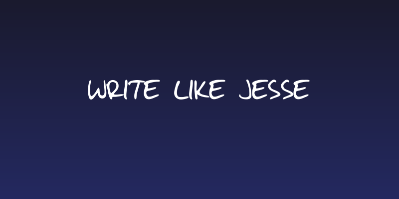 Write Like Jesse Social Header
