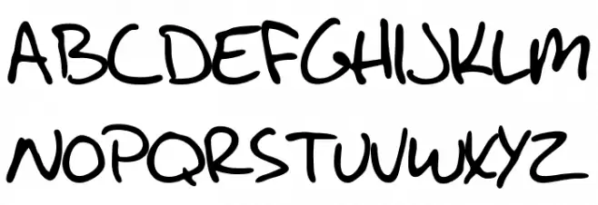 Write Like Jesse Font LOWERCASE