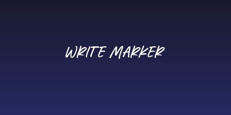 Write Marker Social Header