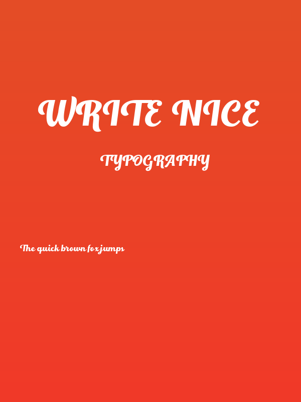 Write Nice Poster