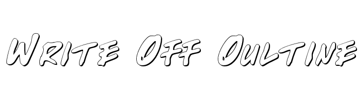 Write Off Oultine Font