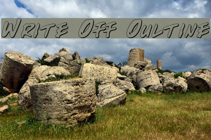 Write Off Oultine Font examples