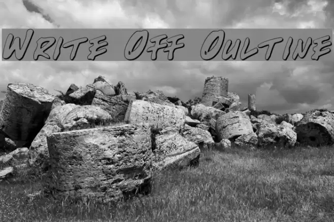 Write Off Oultine Fonte examples