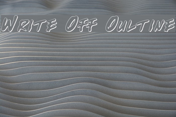 Write Off Oultine Font examples