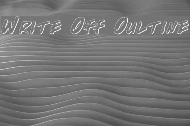 Write Off Oultine Fonte examples