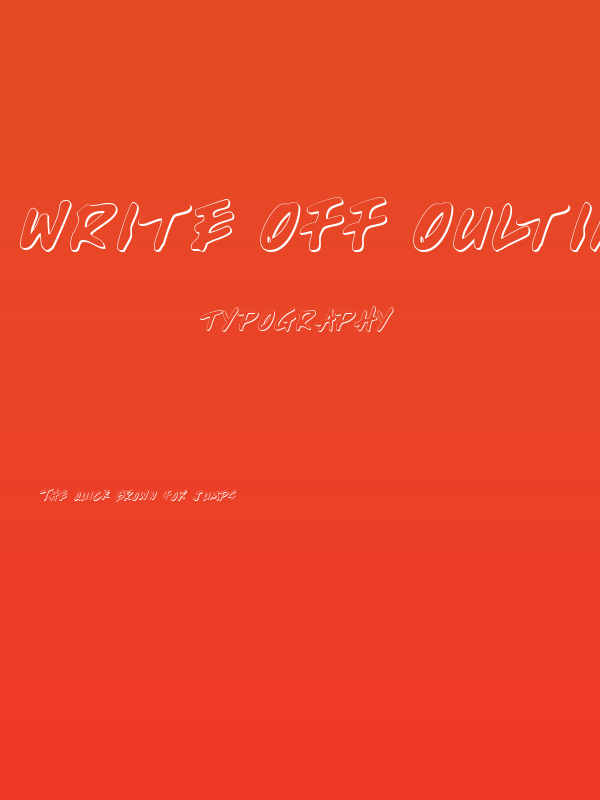 Write Off Oultine Poster