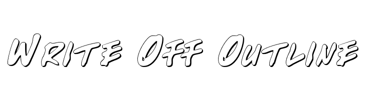 Write Off Outline Font