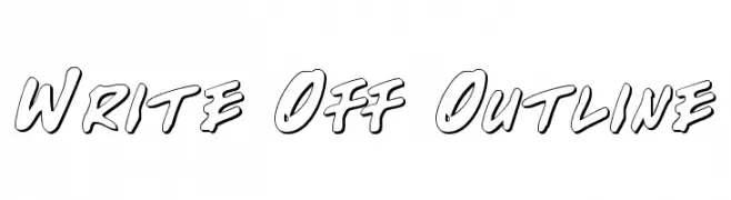 Write Off Outline  नि: शुल्क फ़ॉन्ट्स डाउनलोड