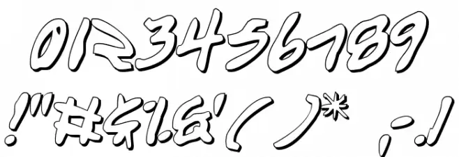 Write Off Outline Font OTHER CHARS