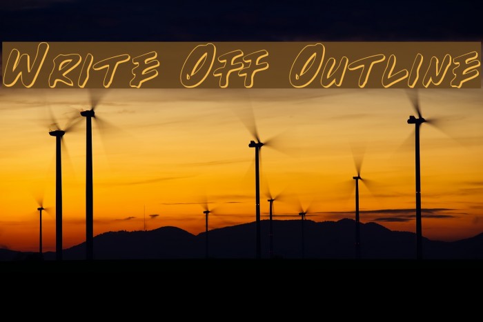 Write Off Outline Font examples