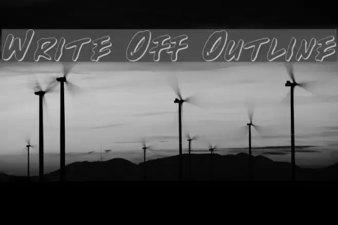 Write Off Outline Font examples