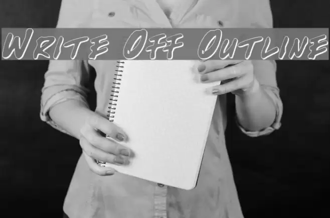 Write Off Outline Font examples