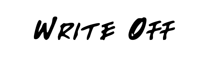 Write Off  Frei Schriftart Herunterladen