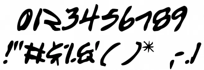 Write Off Font OTHER CHARS