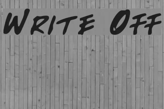 Write Off Font examples