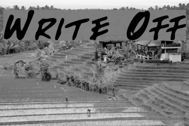 Write Off Font examples