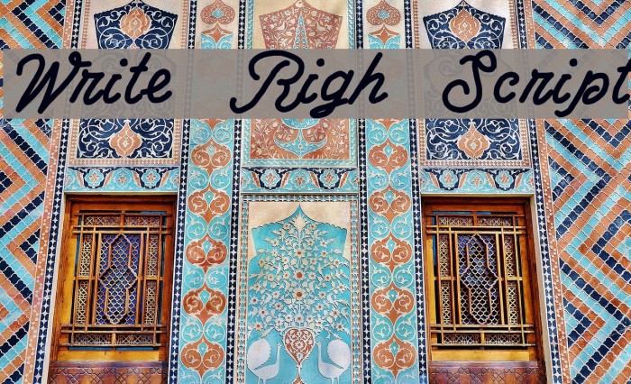 Write Righ Script Font examples