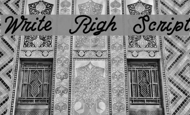 Write Righ Script Font examples