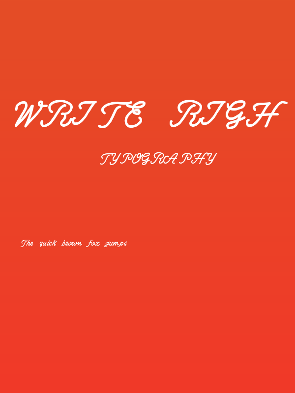 Write Righ Script Poster