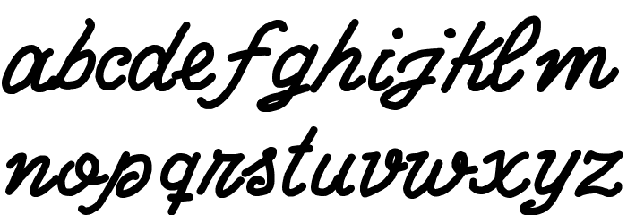 Write Righ Script Font LOWERCASE