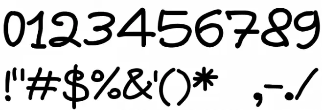 Write Righ Font OTHER CHARS