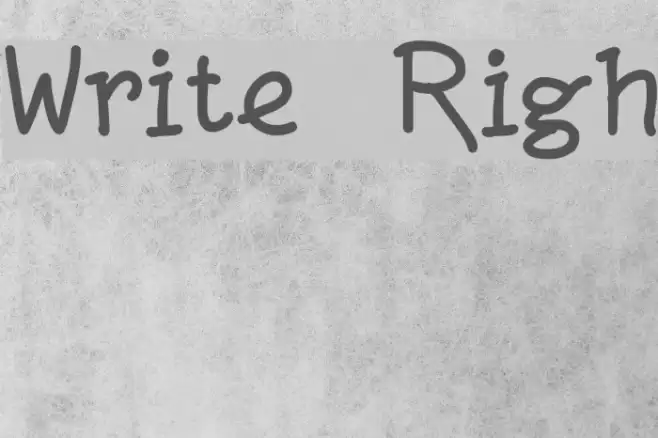Write Righ Font examples