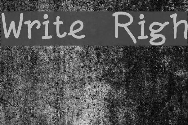 Write Righ Font examples