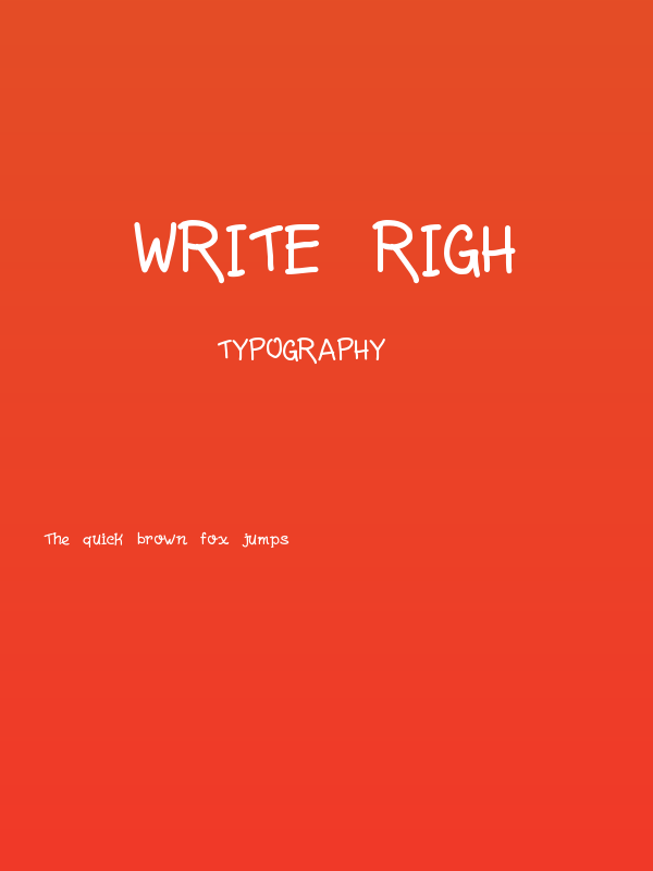 Write Righ Poster