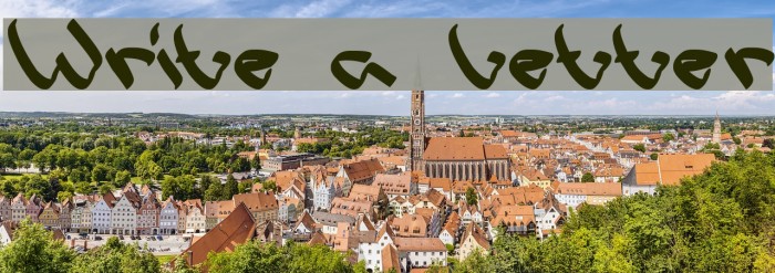 Write a Letter Example 1