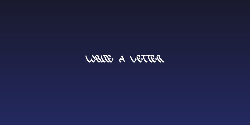 Write a Letter Social Header