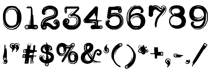 WriterLine Font OTHER CHARS