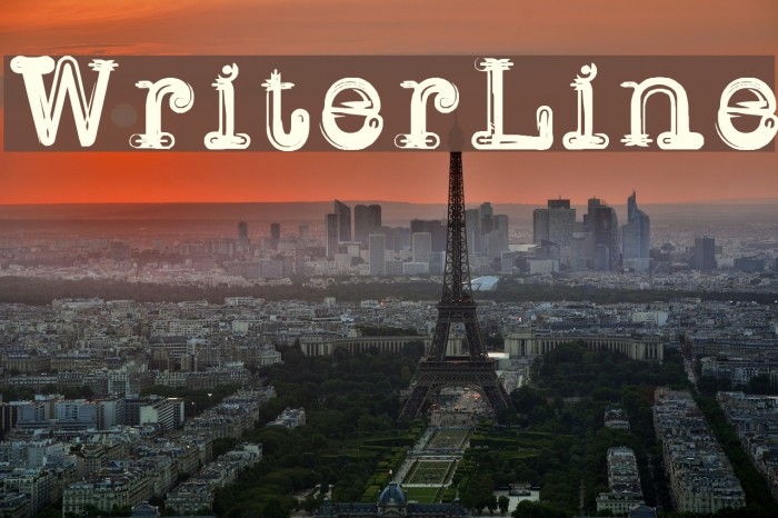 WriterLine Font examples