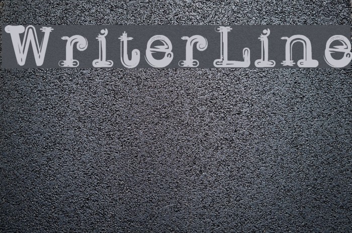 WriterLine Font examples