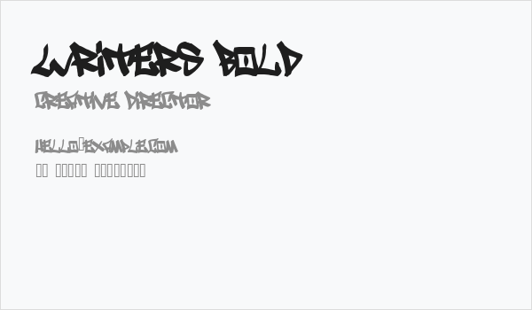 Writers bold Business Card