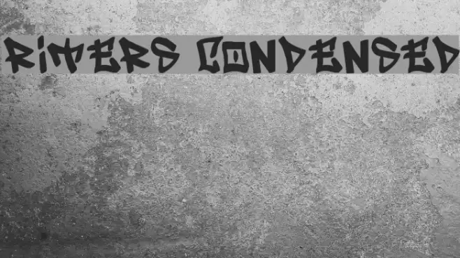 Writers condensed Font examples