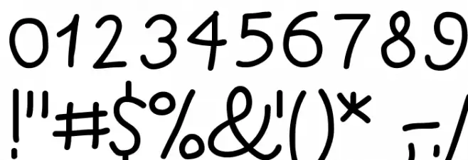 WritersFont Font OTHER CHARS