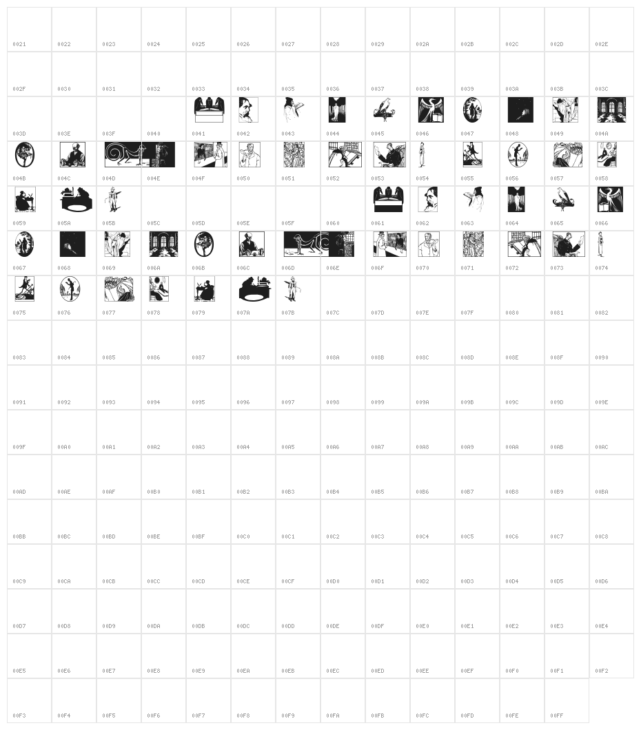 WritersReaders Character Map
