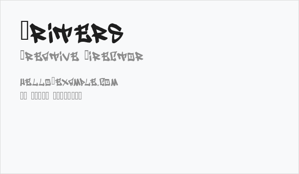 Writers Business Card