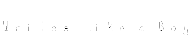 Writes Like a Boy Font