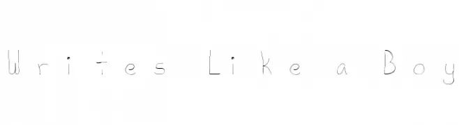 Writes Like a Boy  Frei Schriftart Herunterladen
