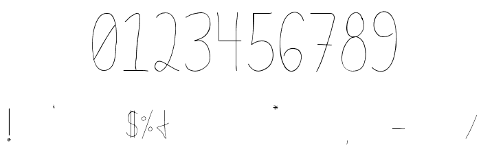 Writes Like a Boy Font OTHER CHARS