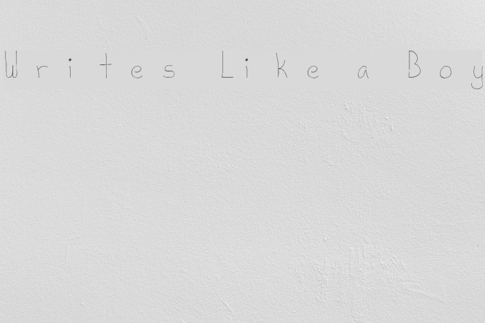Writes Like a Boy Font examples