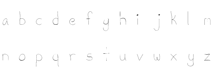 Writes Like a Boy Font LOWERCASE