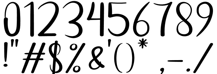 Writing Creative Font OTHER CHARS