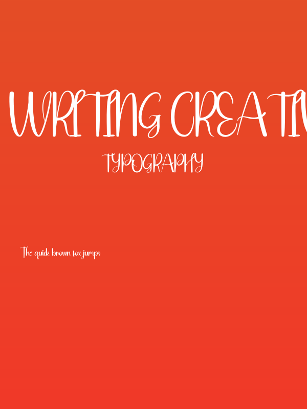 Writing Creative Poster