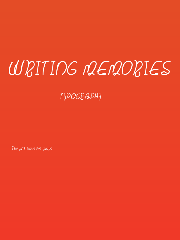 Writing Memories Poster