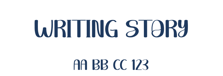 Writing Story Font Preview