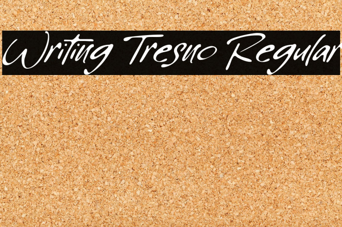 Writing Tresno Regular Caratteri examples