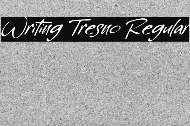 Writing Tresno Regular फ़ॉन्ट examples
