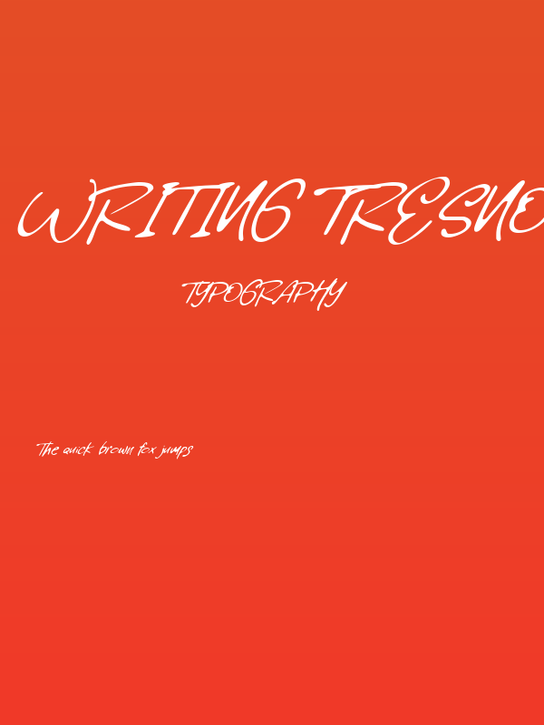 Writing Tresno Regular Poster